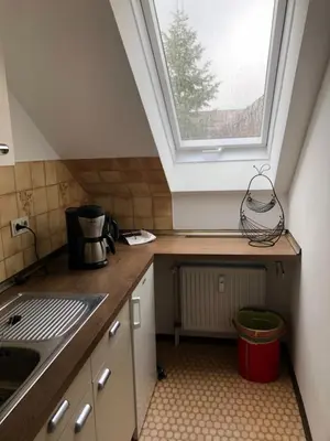 Küche/Küchenzeile in der Unterkunft Ferienwohnung Wandervogel