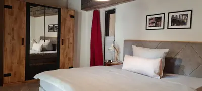 Ein Bett oder Betten in einem Zimmer der Unterkunft Ferienappartements im Speicherwerk