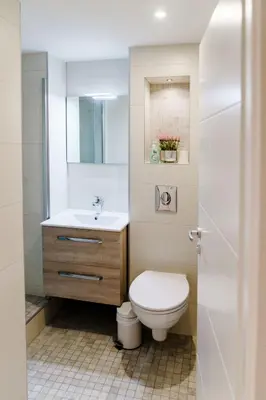 Ein Badezimmer in der Unterkunft Haus am See HS 233
