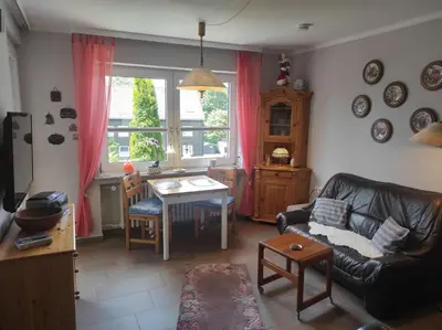 Ein Sitzbereich in der Unterkunft Ferienwohnung Schüler - Paradies