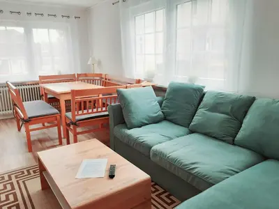 Ein Sitzbereich in der Unterkunft Ferienwohnung Rieger 1