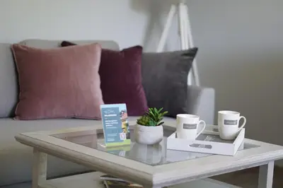 Ein Sitzbereich in der Unterkunft Villa Mara