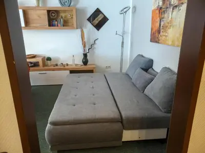 Ein Sitzbereich in der Unterkunft Apartment Waldoase by Interhome