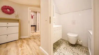 Ein Badezimmer in der Unterkunft Luxuslodge Wernigerode