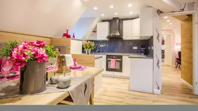 Küche/Küchenzeile in der Unterkunft Luxuslodge Wernigerode