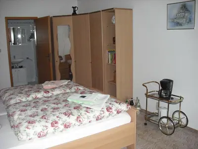Ein Bett oder Betten in einem Zimmer der Unterkunft Pension Möhring