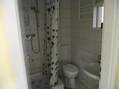 Ein Badezimmer in der Unterkunft Am Märchenturm