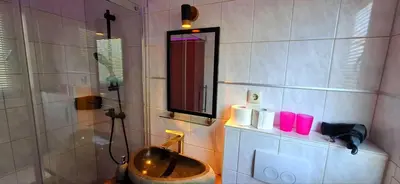 Ein Badezimmer in der Unterkunft Hotel garni Am Hochwald