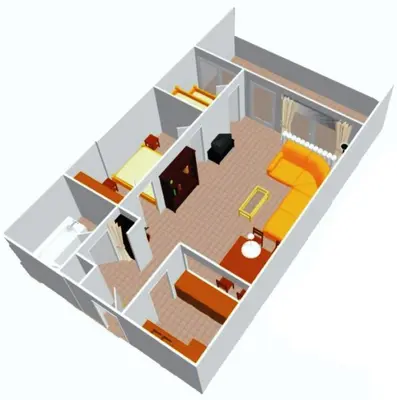 Grundriss der Unterkunft Ferienwohnung Harz-Flair 264