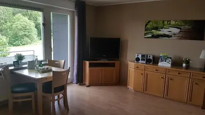 Küche/Küchenzeile in der Unterkunft Ferienwohnung Singer Am Erlebnisbocksberg