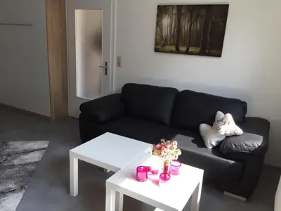 Ein Sitzbereich in der Unterkunft Fewo Granetalsperre
