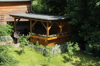 Ein Garten an der Unterkunft Pension Ginko
