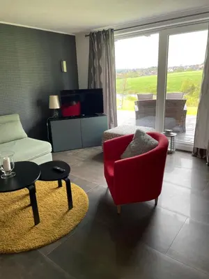 Ein Sitzbereich in der Unterkunft Appartement Max