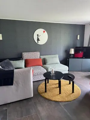 Ein Sitzbereich in der Unterkunft Appartement Max