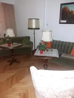 Ein Sitzbereich in der Unterkunft Pension Cecilie
