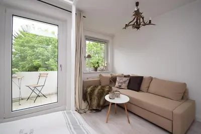 Ein Sitzbereich in der Unterkunft Ferienwohnung Zweisamkeit