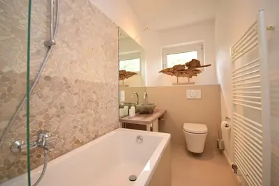 Ein Badezimmer in der Unterkunft Ferienwohnung Zweisamkeit