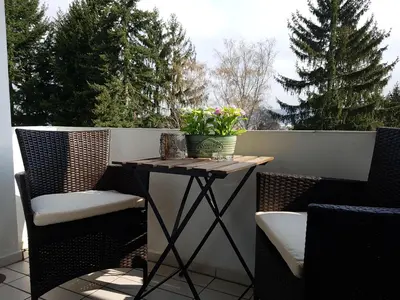 Ein Balkon oder eine Terrasse in der Unterkunft Ferienwohnung Zweisamkeit