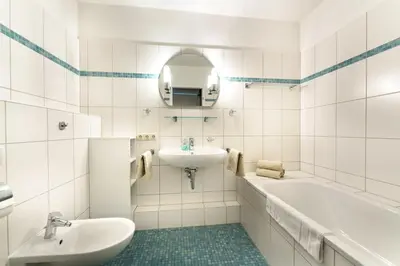 Ein Badezimmer in der Unterkunft Ferienwohnung Harz-Panorama 434