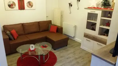 Ein Sitzbereich in der Unterkunft Haus Isabelle EG
