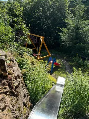 Ein Kinderspielbereich in der Unterkunft Fischer Hütte