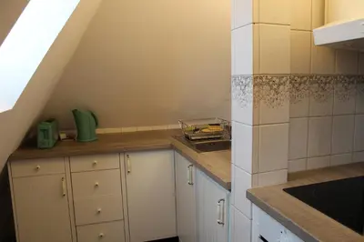Küche/Küchenzeile in der Unterkunft Ferienwohnung Paula