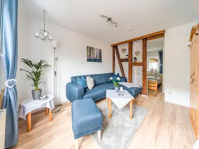 Ein Sitzbereich in der Unterkunft Gemütliche Ferienwohnung bei Braunlage