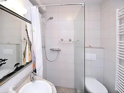 Ein Badezimmer in der Unterkunft Ferienhaus in Blankenburg