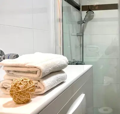 Ein Badezimmer in der Unterkunft HARZ HOTEL und Gästehaus am Bornweg