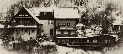 Café und Pension Theodor Fontane im Winter