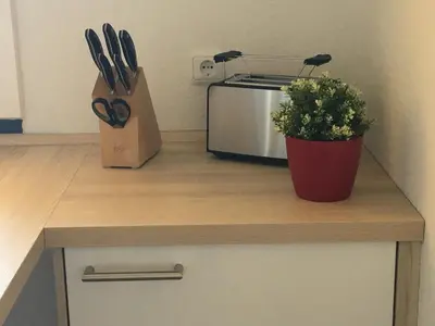 Küche/Küchenzeile in der Unterkunft Ferienwohnung Harzsonne