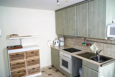 Küche/Küchenzeile in der Unterkunft Ferienwohnung Nitzschke