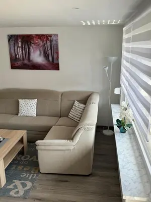 Ein Sitzbereich in der Unterkunft Ferienwohnung Manja