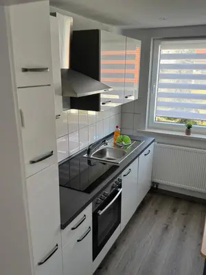 Küche/Küchenzeile in der Unterkunft Ferienwohnung Manja