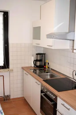 Küche/Küchenzeile in der Unterkunft Ferienwohnung Eichhörnchen - [#54999]