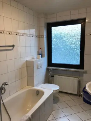 Ein Badezimmer in der Unterkunft Ferienwohnung Eichhörnchen - [#54999]