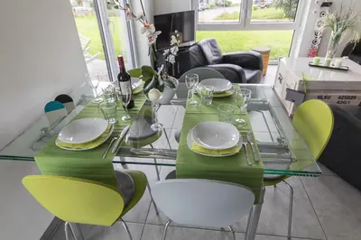 Ein Sitzbereich in der Unterkunft Selke´s exklusives Ferienhaus
