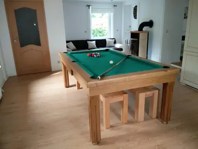 Ein Billardtisch in der Unterkunft Ferienhaus Förster III