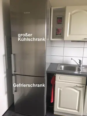 Küche/Küchenzeile in der Unterkunft FeWo Parkblick mit 2 Bädern