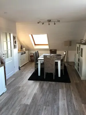 Küche/Küchenzeile in der Unterkunft Ferienwohnung An der Jordanshöhe