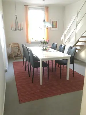 Ein Sitzbereich in der Unterkunft Ferienwohnung Harzsterne