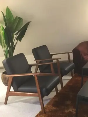 Ein Sitzbereich in der Unterkunft Ferienwohnung Harzsterne