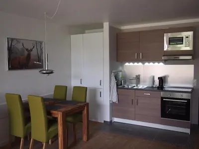 Küche/Küchenzeile in der Unterkunft Apartment Harzgrün