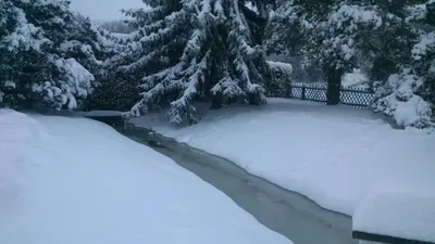 Wohnen im Hühnerhaus im Winter