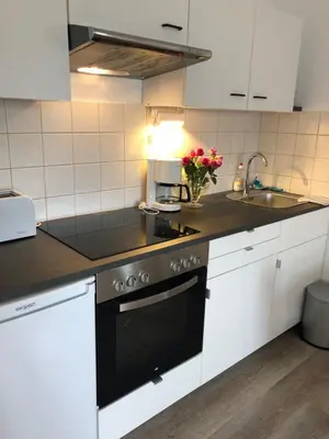 Küche/Küchenzeile in der Unterkunft Ferienwohnung Kraft