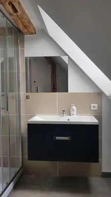 Ein Badezimmer in der Unterkunft 