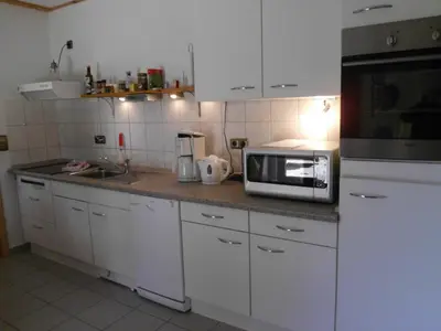 Küche/Küchenzeile in der Unterkunft Ferienwohnung im Harz-Haus-Bruns