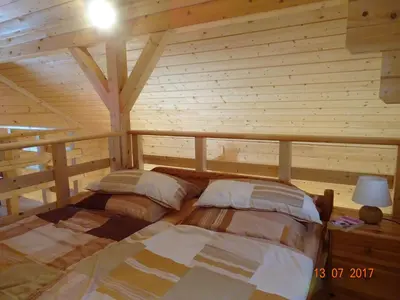 Ein Bett oder Betten in einem Zimmer der Unterkunft Ferienhaus Blick Hasserode