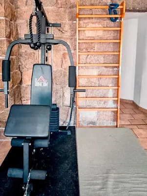 Das Fitnesscenter und/oder die Fitnesseinrichtungen in der Unterkunft Hotel Carlsruh