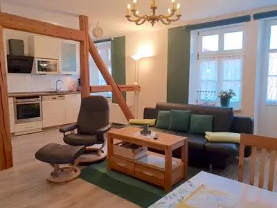 Küche/Küchenzeile in der Unterkunft Ferienwohnung 